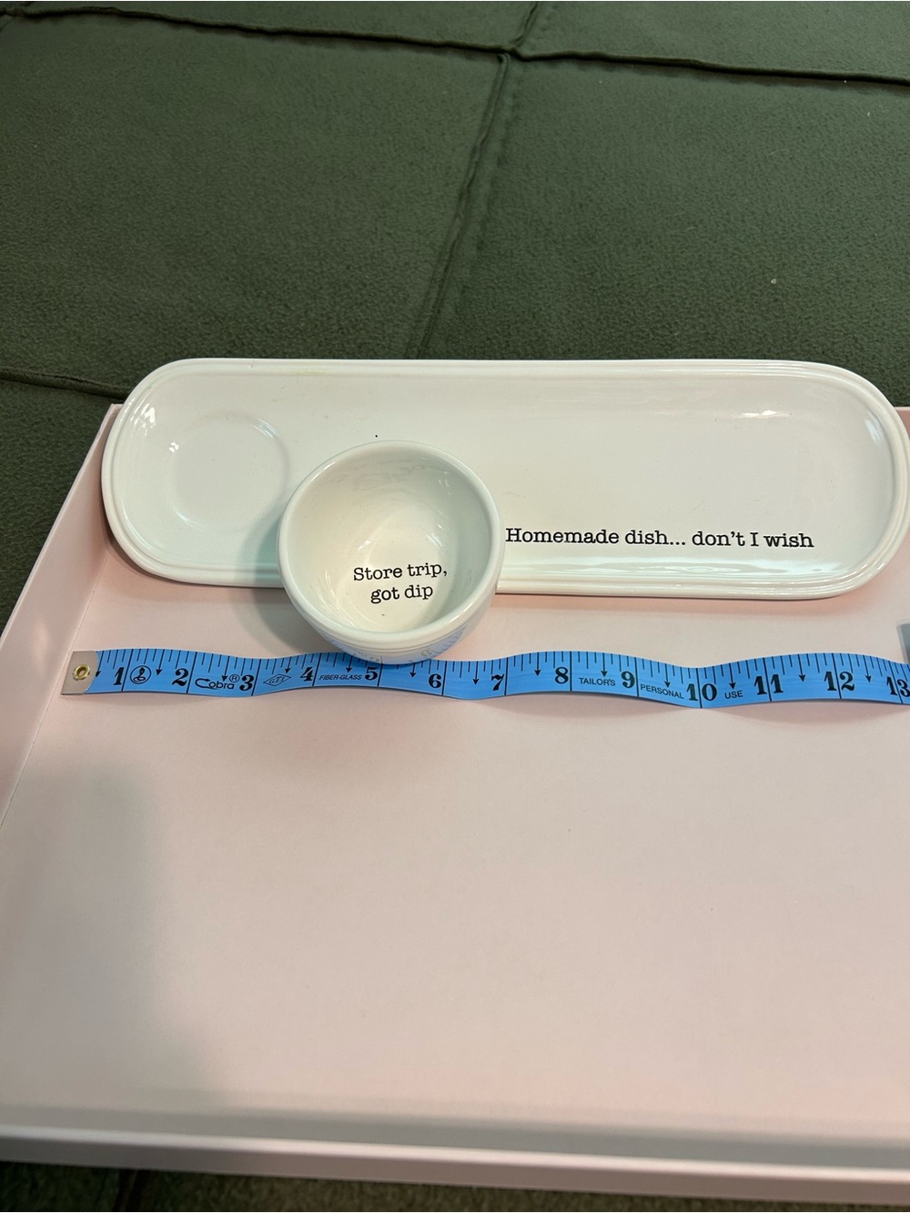 Mud Pie Cream Ceramic Snack Tray & Bowl